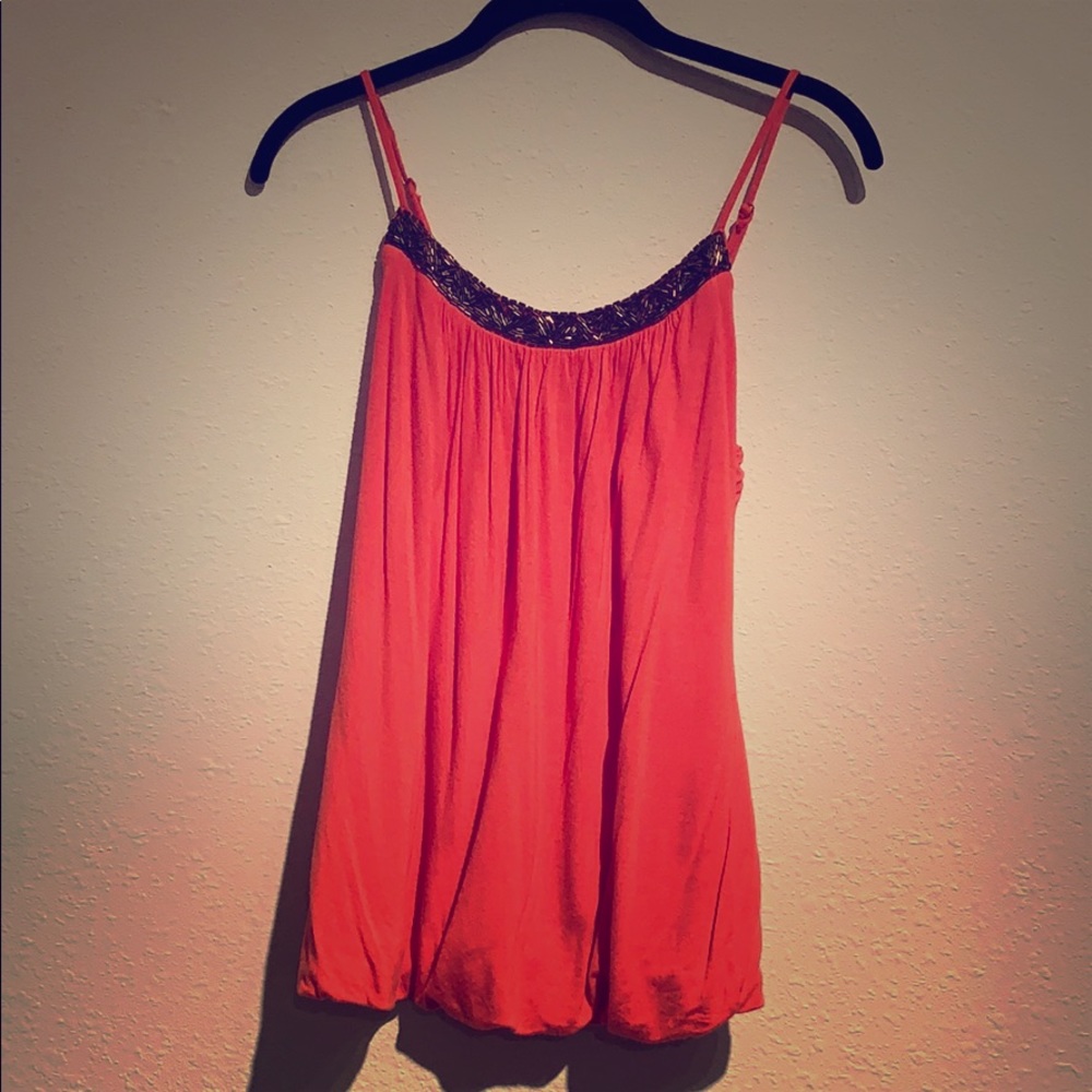 Orange Beaded Mushroom Top